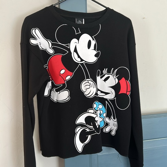 Disney Tops - Disney Mickey & Minnie Black Sweater